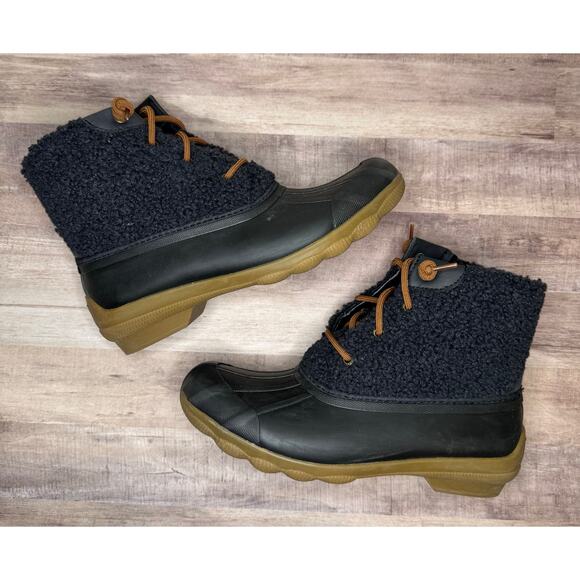 Sperry Syren Gulf Sherpa Black Duck Boots sz 7 - Picture 6 of 6
